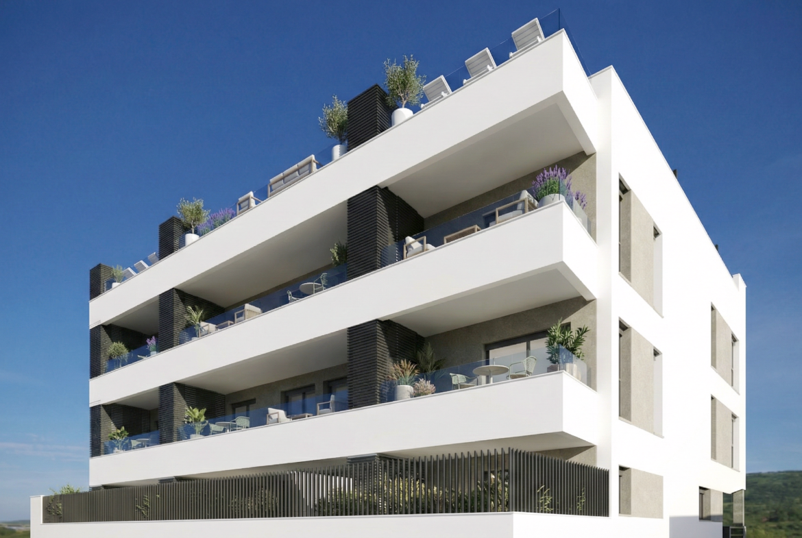 Mirador de Benijófar is an exclusive boutique new-build residential development featuring just nine modern apartments in the heart of Benijófar on the Costa Blanca * From just €249,900*
