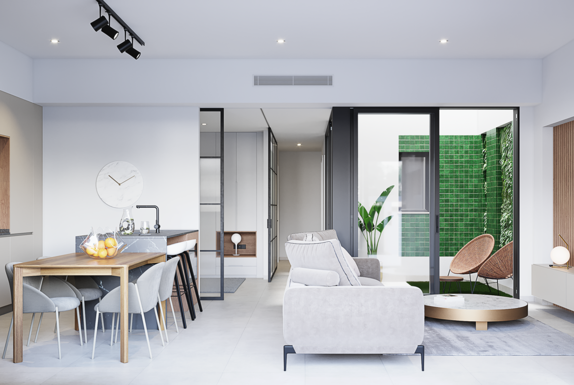 PURA VIDA VI * Pilar de La Horadada * Exclusive Bungalows * Top Floor Two Bedrooms / 2 Bathrooms / Ground Floor 3 Bedrooms / 2 Bathrooms * €434,000 – €479,000 *