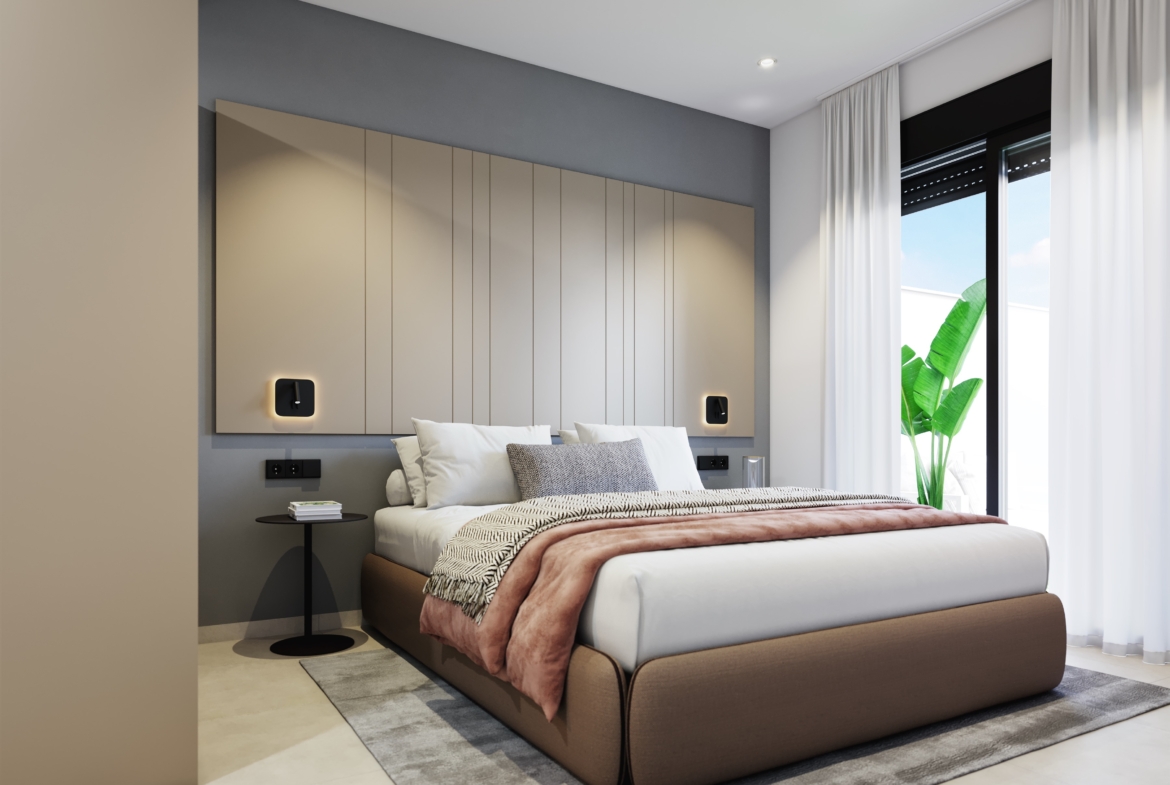 PURA VIDA VI * Pilar de La Horadada * Exclusive Bungalows * Top Floor Two Bedrooms / 2 Bathrooms / Ground Floor 3 Bedrooms / 2 Bathrooms * €434,000 – €479,000 *
