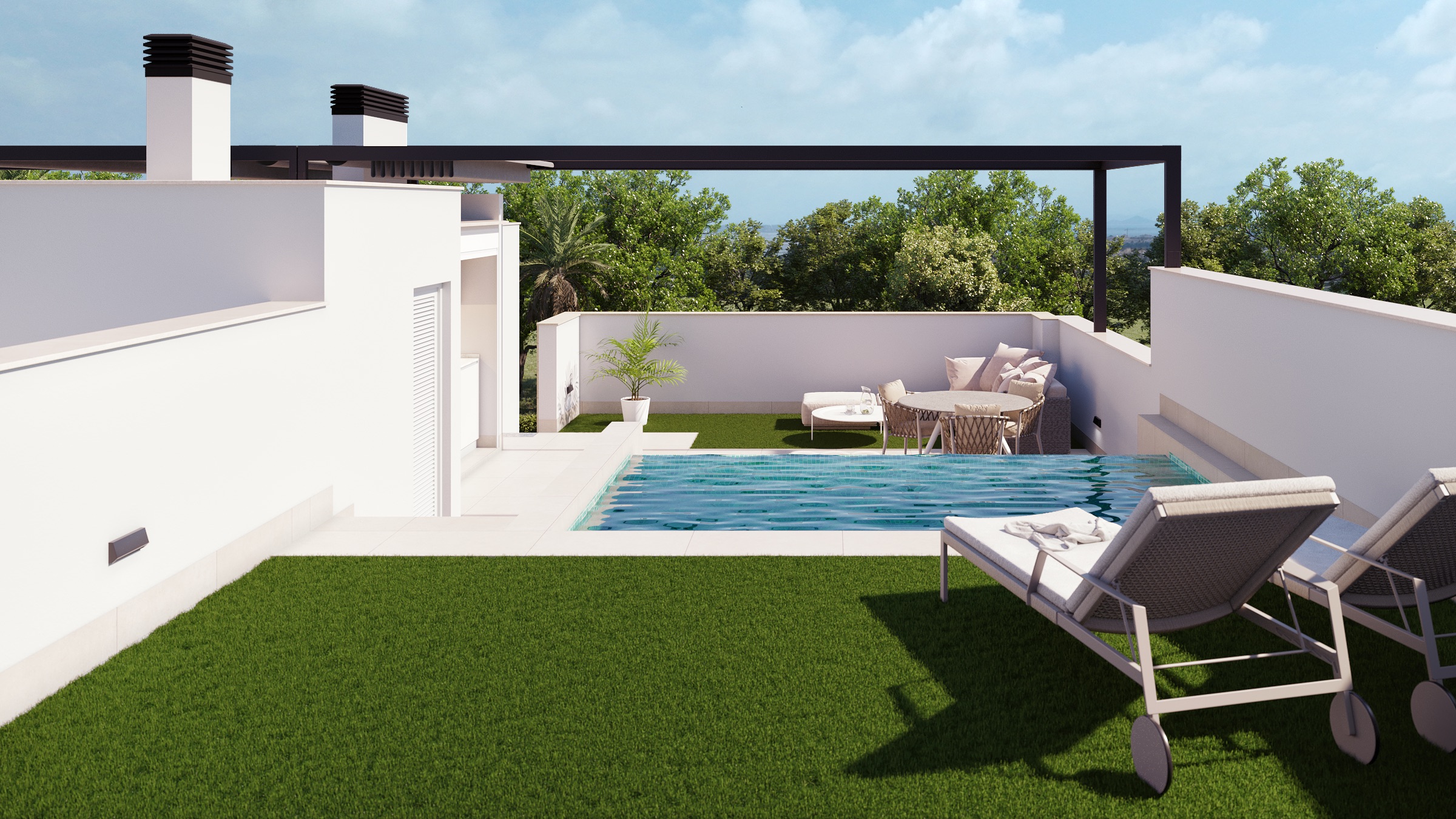 (23) SOLARIUM PURA VIDA VI * Pilar de La Horadada * Exclusive Bungalows * Top Floor Two Bedrooms / 2 Bathrooms / Ground Floor 3 Bedrooms / 2 Bathrooms * €434,000 – €479,000 *