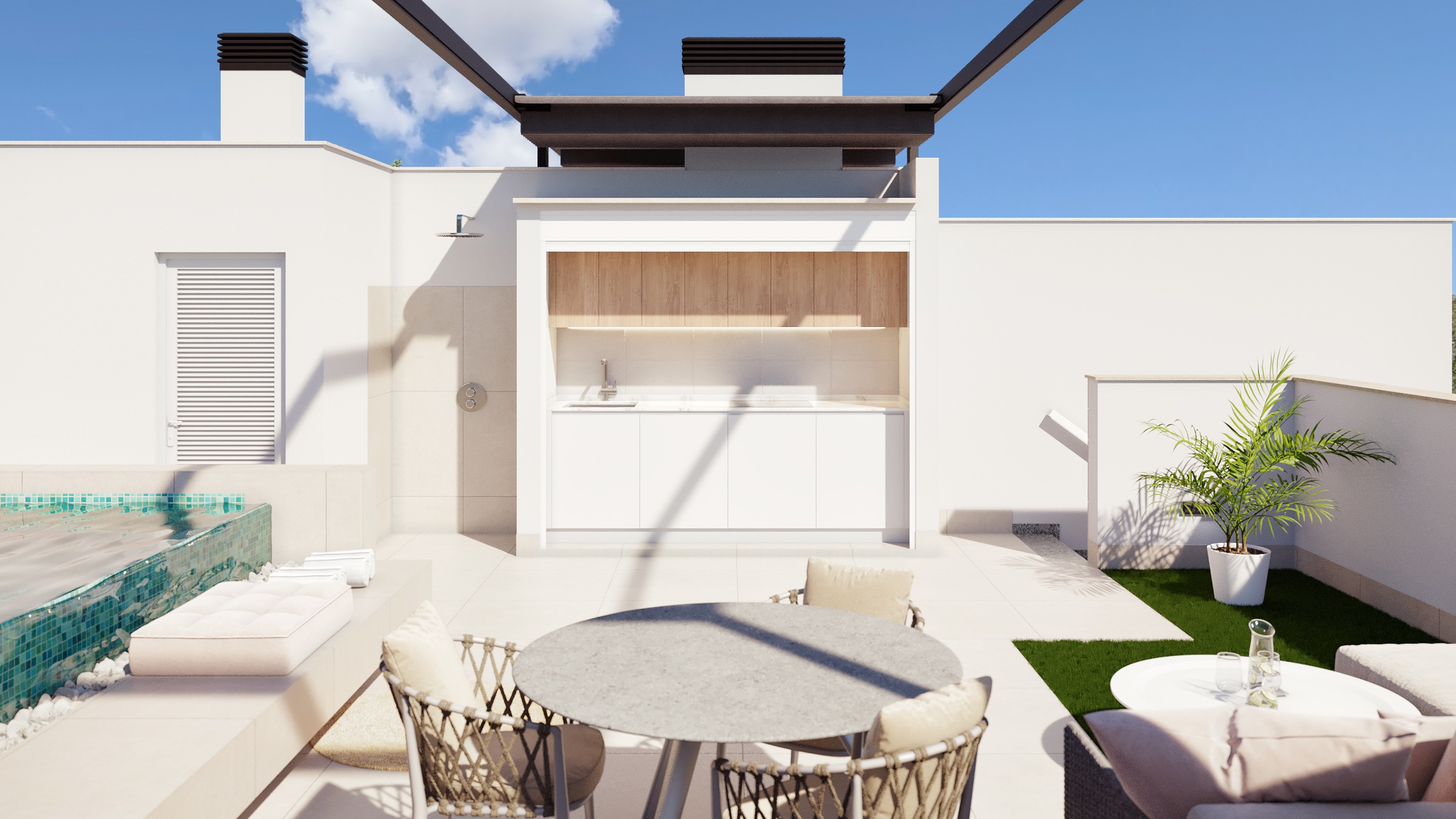 (24) SOLARIUM PURA VIDA VI * Pilar de La Horadada * Exclusive Bungalows * Top Floor Two Bedrooms / 2 Bathrooms / Ground Floor 3 Bedrooms / 2 Bathrooms * €434,000 – €479,000 *