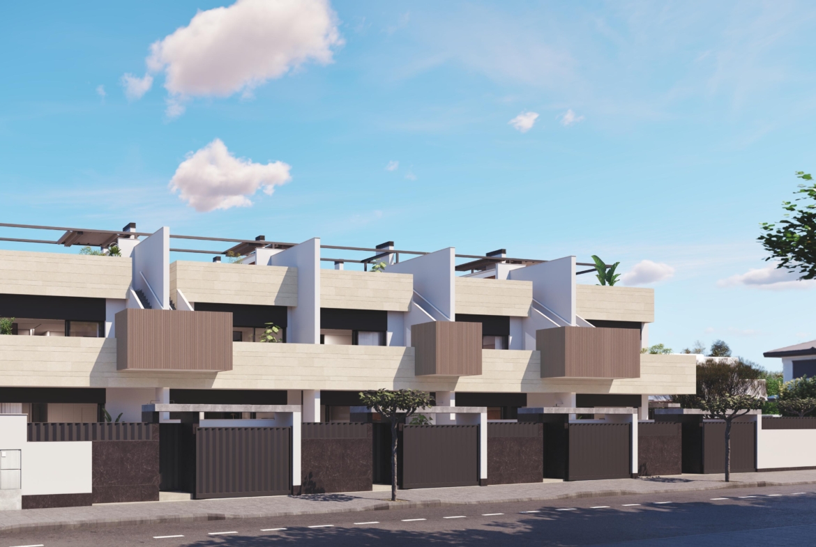 PURA VIDA VI * Pilar de La Horadada * Exclusive Bungalows * Top Floor Two Bedrooms / 2 Bathrooms / Ground Floor 3 Bedrooms / 2 Bathrooms * €434,000 – €479,000 *