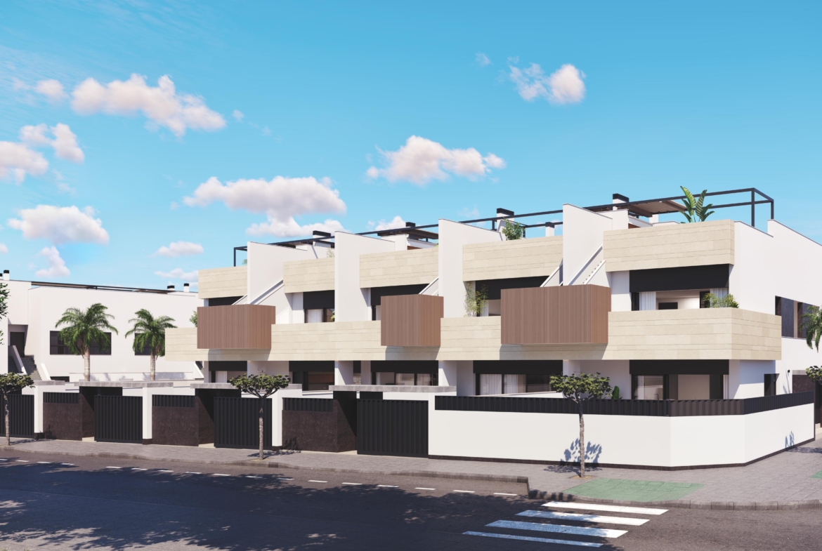 PURA VIDA VI * Pilar de La Horadada * Exclusive Bungalows * Top Floor Two Bedrooms / 2 Bathrooms / Ground Floor 3 Bedrooms / 2 Bathrooms * €434,000 – €479,000 *