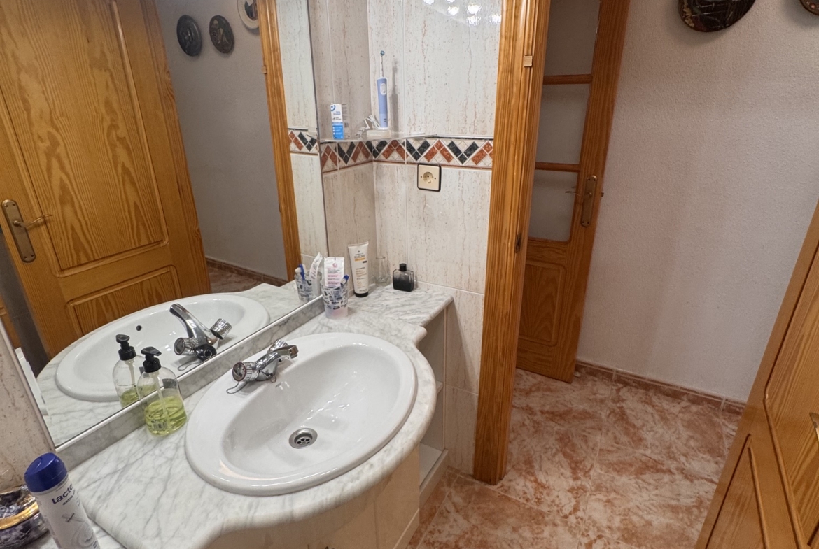 Just on the Market ***Fabulous Condition * 3 Bedroom / 2 Bathroom * One level house with Separate Annexe Upstairs with Double Bedroom * Large Storeroom & Large Solarium * The Price also includes a Separate Private * Double Underground Parking & Storage Room * €199,995 *